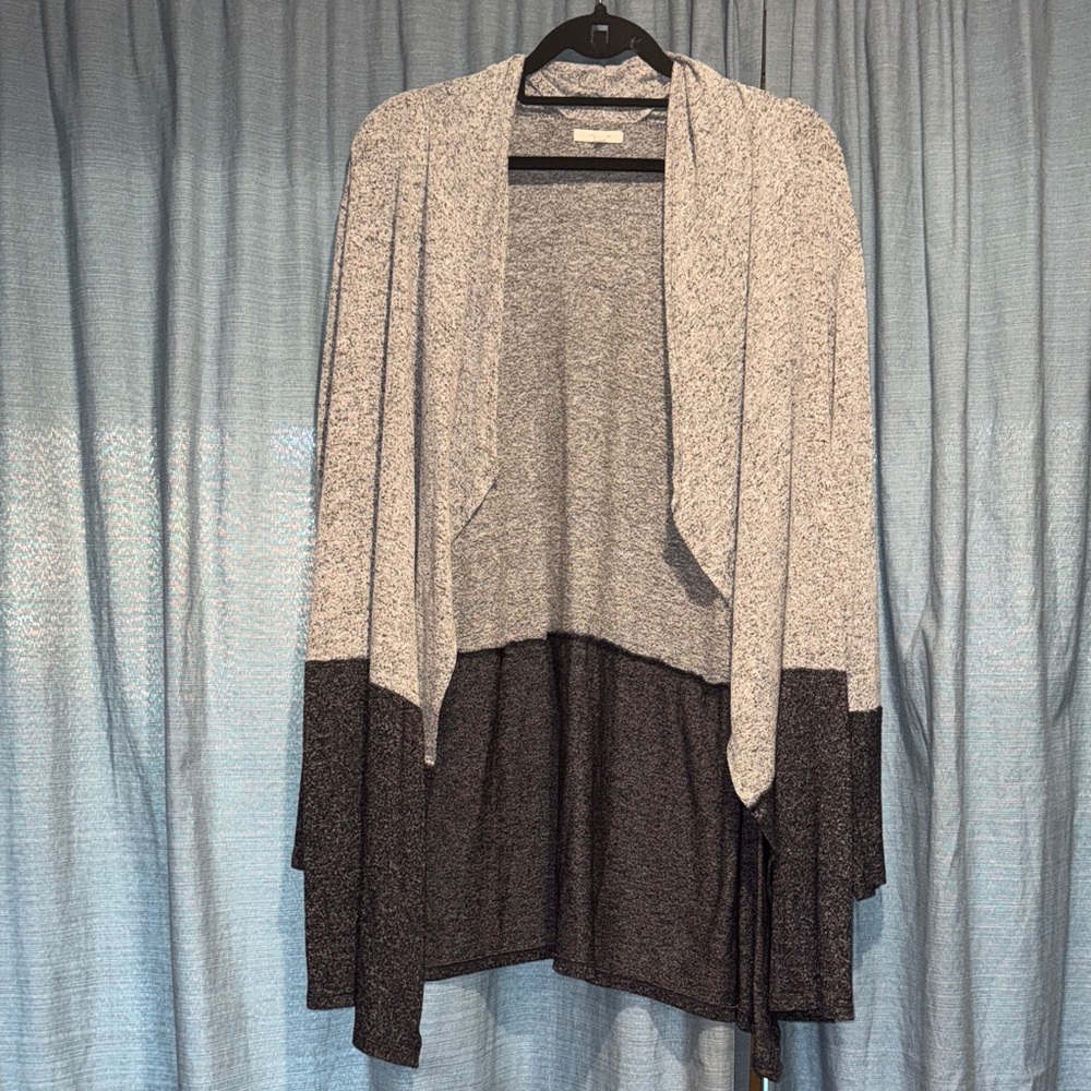 Maurices Heathered Gray and Charcoal Cardigan